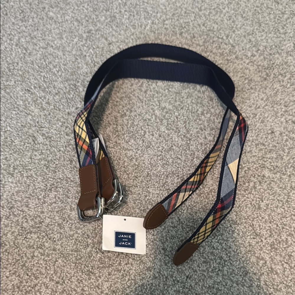 Janie and Jack Men's Multicolor Plaid Belt